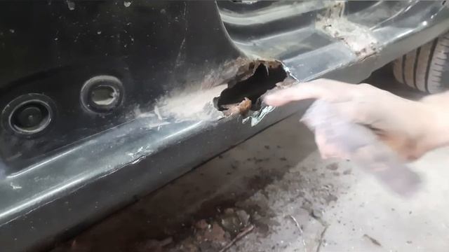 замена порога на Renault Logan