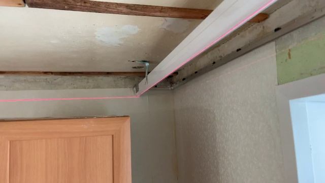 Установка натяжного потолка с пояснениями. Скрытая GARDINA2 от flexy и подсветка