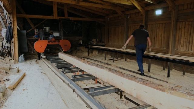 Легкий способ распила бревна на пилораме