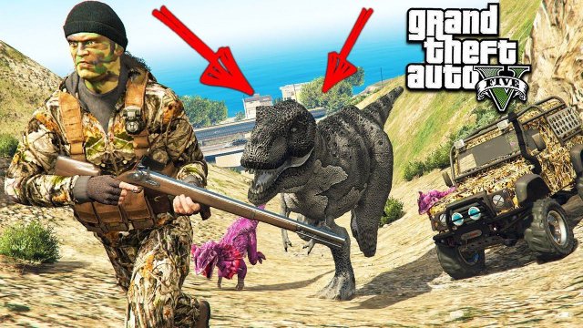 ДИНОЗАВРЫ ВЫШЛИ НА СВОБОДУ! ПАРК ЮРСКОГО ПЕРИОДА В ГТА 5 МОДЫ! ОБЗОР МОДА В GTA 5! видео игра mods