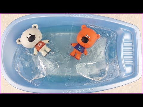 А мы в воде! Ми-ми-мишки! Кеша и Тучка в стали ледяными Мультики с игрушками про Кешу и Тучку