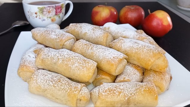 ВКУСНО к чаю ПЕЧЕНЬЕ С ЯБЛОКАМИ Печенье с яблочной начинкой Простой и быстрый рецепт!