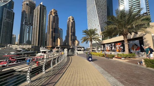 Дубай🇦🇪[4К] 2024 Дубай Марина, пешая прогулка