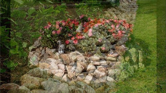 Клумбы из камня своими руками. Ограждения для клумб из камней. Идеи украшения для дачи