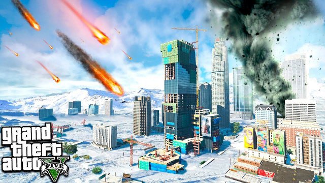 ТОРНАДО И МЕТЕОРИТНЫЙ ДОЖДЬ РАЗРУШАЮТ ЛОС САНТОС АПОКАЛИПСИС В ГТА 5 МОДЫ! ОБЗОР МОДА В GTA 5 ВИДЕО
