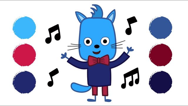 ТРИ КОТА раскраска БАНТИК/ Как нарисовать БАНТИКА из мультика ТРИ КОТА / Краски Раскраски