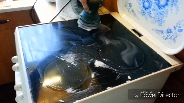 Лайфхак о чистке стеклокерамической плиты шлифмашинкой.