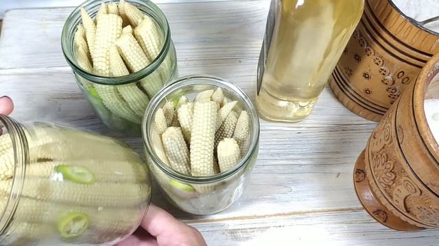 Консервированные початки кукурузы, БЭБИ КОРН,миникукуруза в духовке-простые рецепты.
