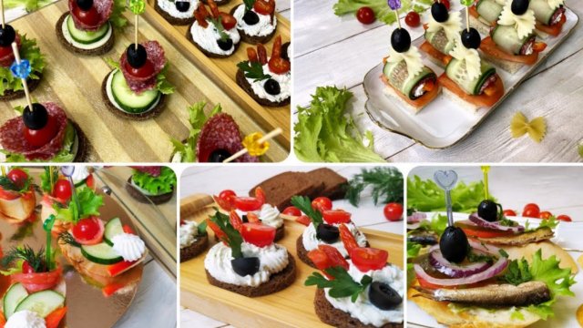 Праздничные закуски! 5 впечатляющих закусок из простых продуктов на Новогодний стол!