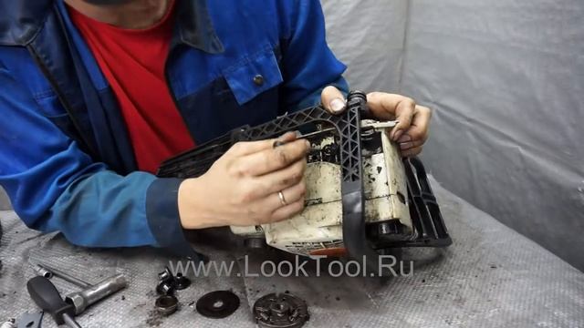Маслонасос на БЕНЗОПИЛЕ ШТИЛЬ замена для новичков от а до я!!!!!!!!!.mp4