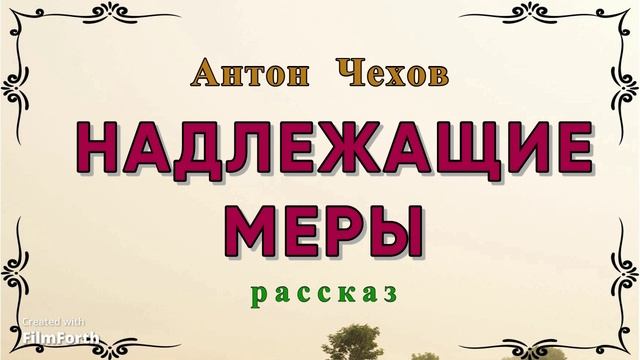 Надлежащие меры - рассказ Антона Чехова.