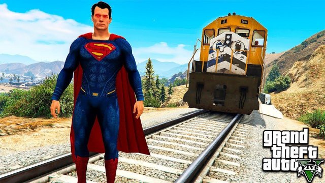 СМОЖЕТ ЛИ СУПЕРМЕН ОСТАНОВИТЬ ПОЕЗД ЭКСПЕРИМЕНТ В ГТА 5 МОДЫ! ОБЗОР МОДА В GTA 5 ВИДЕО MODS