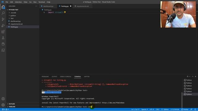 How to install STREAMLIT in python | Install streamlit in VSCODE ?