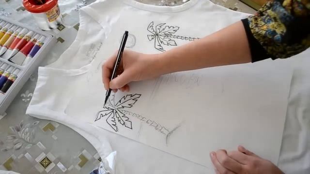 Рисунок на футболке своими руками