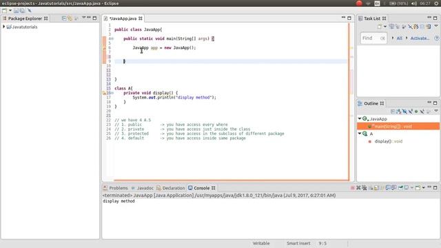 java tutorial for beginner part 23  access specifier