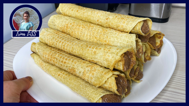 Лакомство, а не трубочки! Как приготовить домашние вафельные трубочки с шоколадным кремом рецепт