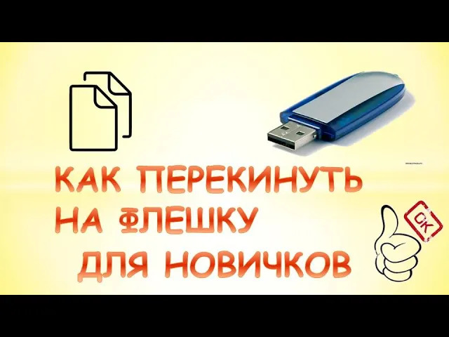 Как скинуть на флешку.