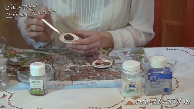 Кракелюры с лаком Декола.