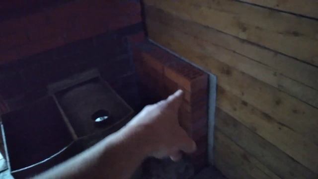 Самая модная и нужная. Перегородка в баню из кирпича.???