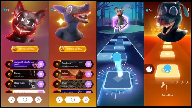 Cartoon Cat vs Cartoon Rat vs Cartoon Mouse vs Cartoon Dog - Tiles Hop