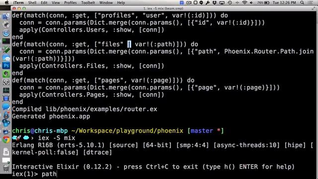 Phoenix web framework for Elixir