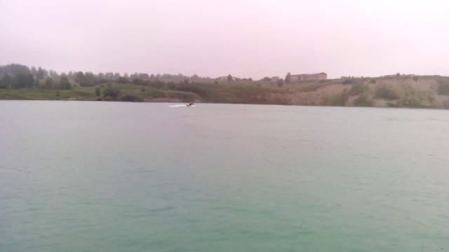 Водометный катер, первые испытания.