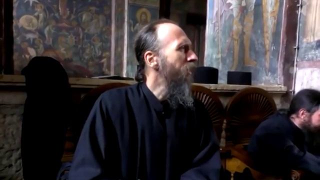 Blind Orthodox Christian monk chanting