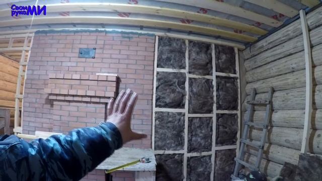 Стены, перегородки в Русской БАНЕ из бревна