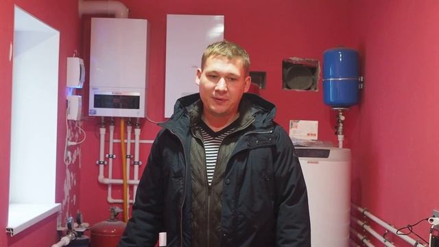 Газовое отопление частного дома от баллонов в связке с электрическим котлом. Экономный расход.
