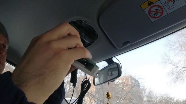 Подключение видеорегистратора к плафону на Лада Гранта 90 сил.