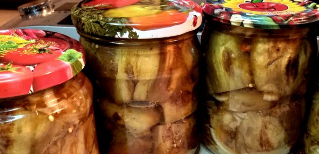Баклажаны как шашлык на зиму. Отличнейшая заготовка!