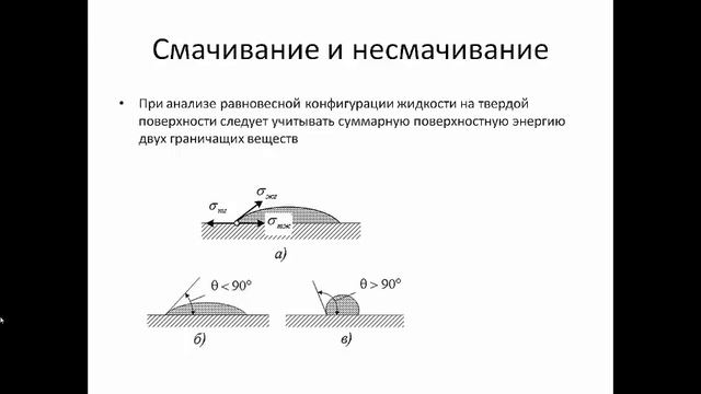37. Поверхностное натяжение. Капиллярные явления