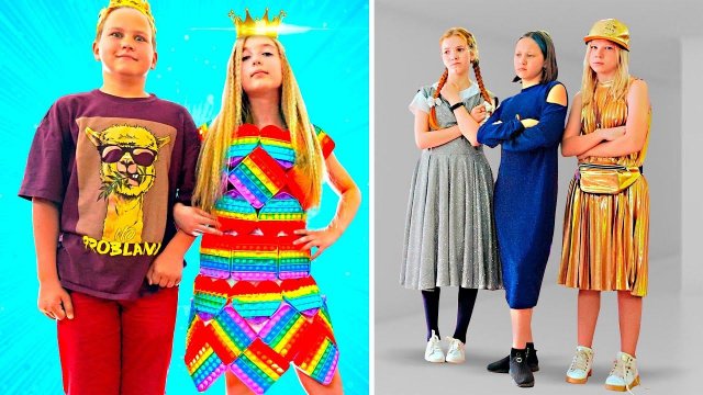 ПОП ИТ ПЛАТЬЕ НА ВЫПУСКНОЙ в ШКОЛЕ! КТО КОРОЛЕВА ВЕЧЕРИНКИ? || Pop It and Simple Dimple