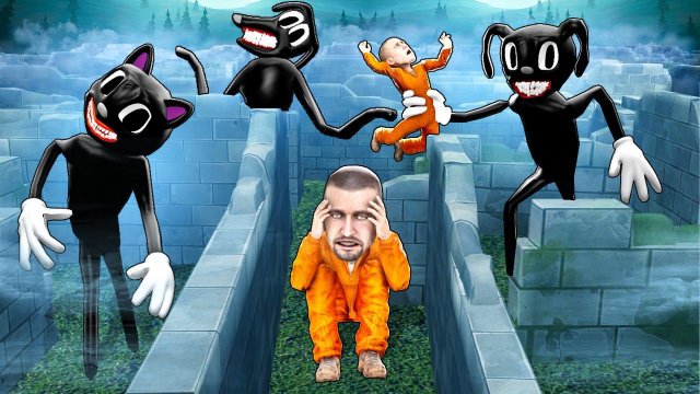 МУЛЬТЯШНЫЕ МОНСТРЫ В ЛАБИРИНТЕ! ОПАСНЫЕ SCP ОХОТЯТСЯ НА НАС! ВЫБРАТЬСЯ ИЗ ЛАБИРИНТА В Garry`s Mod