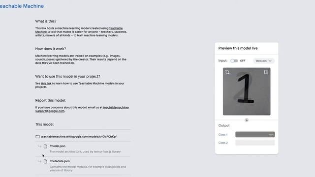 Пример использования Teachable machine для обучения нейросети