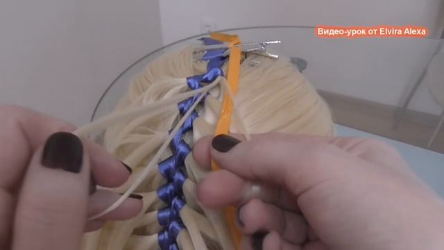 Коса с лентами. Коса Рыбий хвост с лентой. Amazing hair tutorial. Видео-урок.