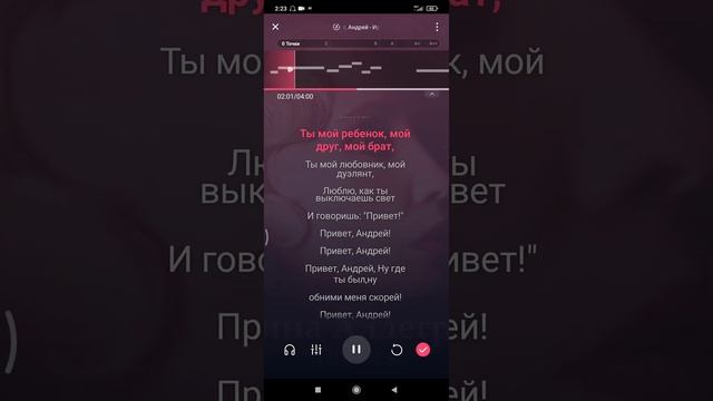 Караоке - Привет Андрей (Ирина Аллегрова)