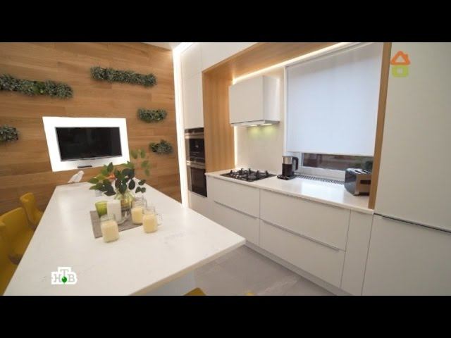 "Дачный ответ": Кухня в радостном желтом цвете и полосах света