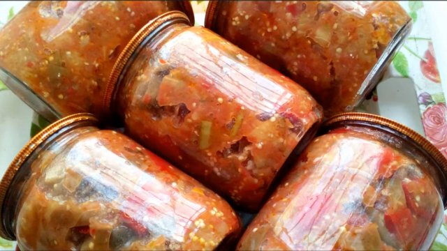 Соте из баклажанов на зиму! Отличная закуска!