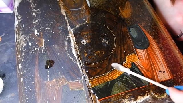 РЕСТАВРАЦИЯ ДРЕВНЕЙ ИКОНЫ за 4 минуты / Илья Тимкин