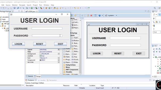 Login Program in Java using Eclipse | Tech Projects