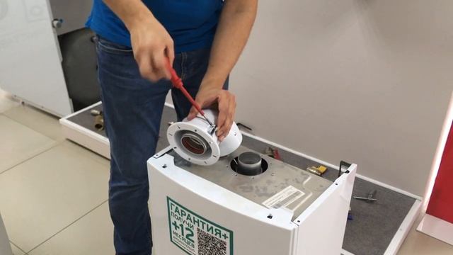Как установить коаксиальный дымоход "Прок" на котёл Vaillant Turbo fit