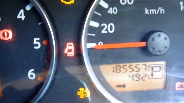 Service Reset on Instrument Panel, Nissan Pathfinder R51 2008