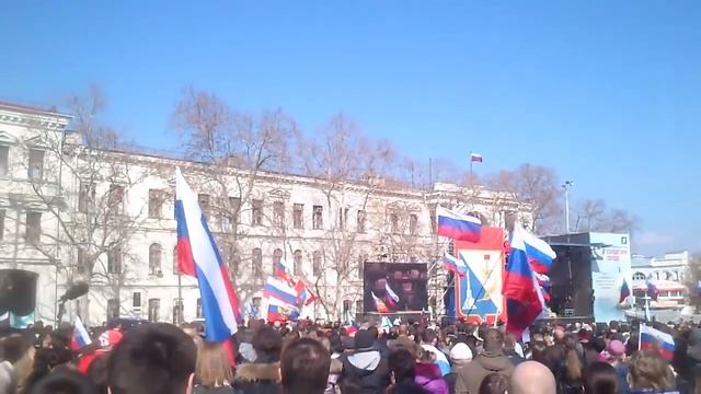Севастополь. Россия. площадь Нахимова. 18.03.2014 г. часть 2.