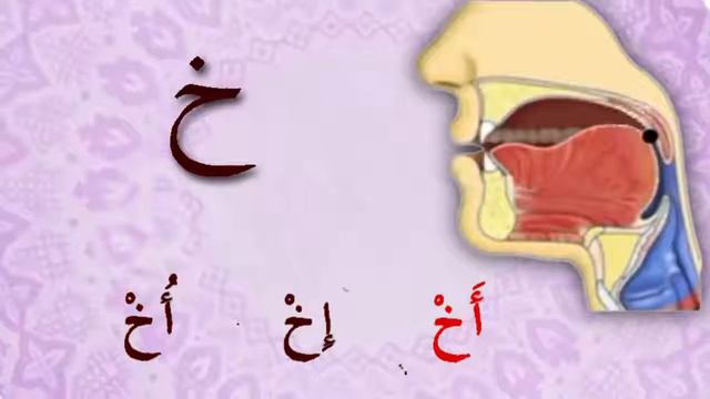 Къуран 1омадар - буквы خ (хоа) и غ (г1ойн).
