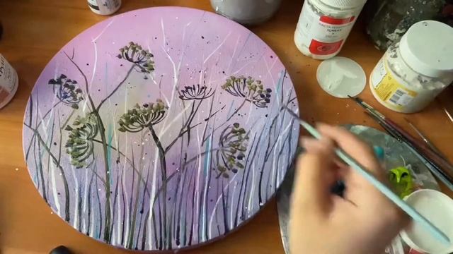 Создаём интерьерную картину с поталью и текстурной пастой