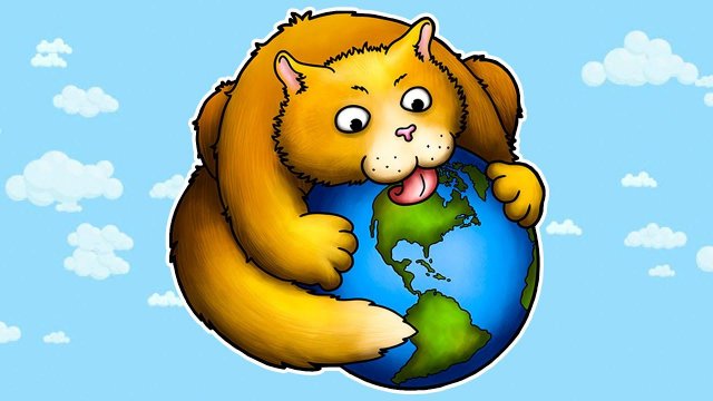 КОТИК РОБОТ съел город. ИГРА Tasty Planet Forever №1 на канале Хвостик ТВ