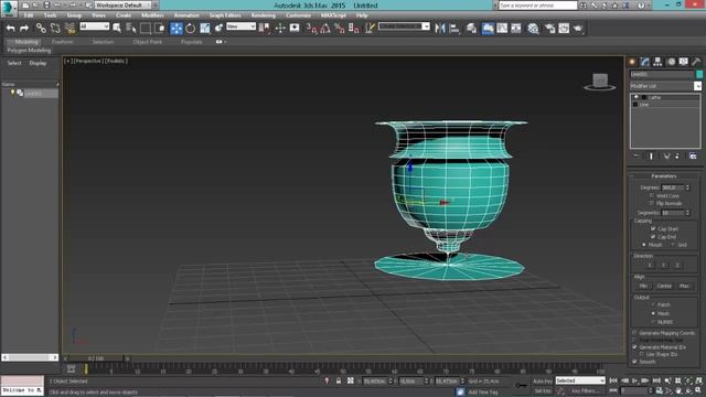 3ds Max для начинающих урок 19 ( модификатор Lathe)