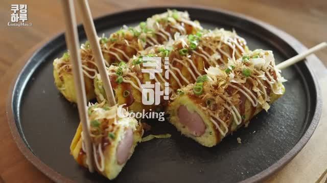 Хот-доги с капустой вместо муки!! Хот-дог окономияки! Супер вкусно!
