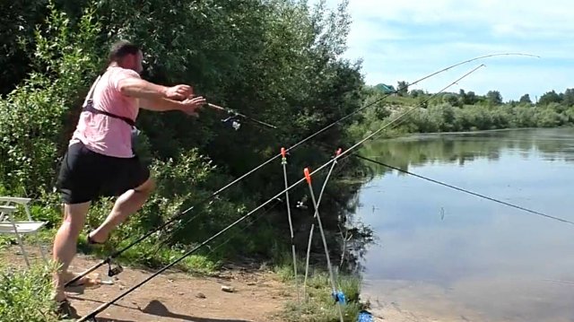 Мощные поклёвки ЛЕЩА !Рыбалка на донки! Рыбалка на Оке!